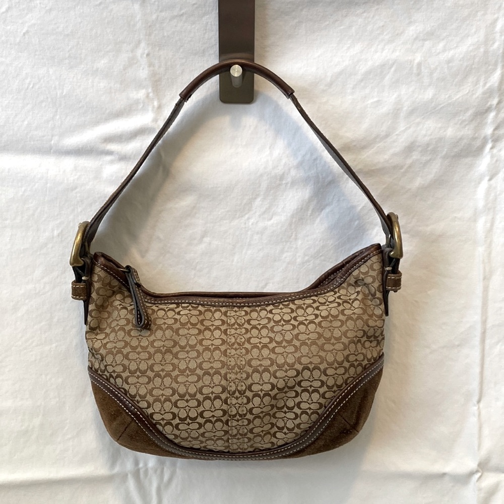 Brown Coach shoulder handbag